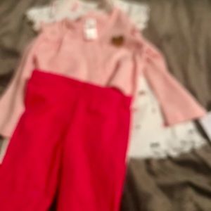 Infant girls size 12 months 3 piece mix& match set